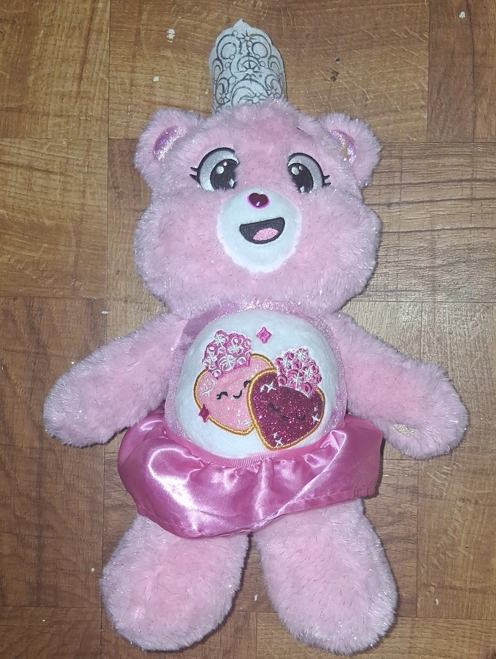Wicked Care Bears Pink Sparkle Heart Bear Plush